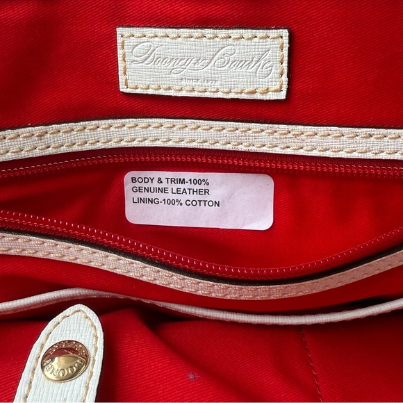 Dooney & Bourke Saffiano Leather Zip Top Satchel White - Barely Used - Picture 6 of 10